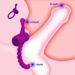 Penix Dilli Klitoris Uyarıcılı Noktalı Esnek Penis Halkası