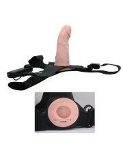 Censan 6 cm Dolgulu İçi Boş Titreşimli Belden Bağlamalı Straplon Kumandalı Vibratör