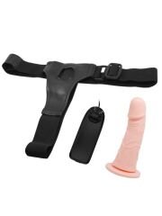 Censan 6 cm Dolgulu İçi Boş Titreşimli Belden Bağlamalı Straplon Kumandalı Vibratör