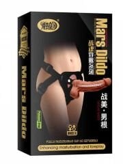 Mars Belden Bağlamalı Kıkırdaklı 19.5cm Protez Penis (Strap On)