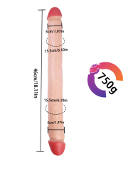 Noctis 46cm Realistik Çift Taraflı Dildo No:88