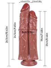 Noctis 26,5cm Kahverengi Çiftli Dildo No:111