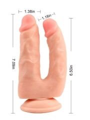 Bromeo Çiftli Kıkırdaklı Gerçekçi Dildo
