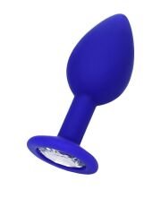 Censan Brilliant Anal Plug Mavi beyaz kristalli 7 cm 26 g