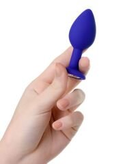 Censan Brilliant Anal Plug Mavi beyaz kristalli 7 cm 26 g