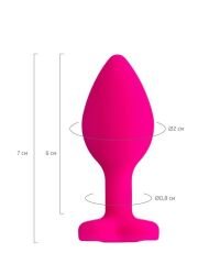 Censan Diamond Heart Anal Plug Pembe 7 cm 18 g