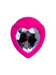 Censan Diamond Heart Anal Plug Pembe 8 cm