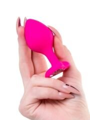 Censan Diamond Heart Anal Plug Pembe 8 cm