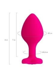 Censan Diamond Heart Anal Plug Pembe 8 cm