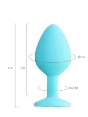 Censan Brilliant Anal Plug Mavi 8 cm 50 g