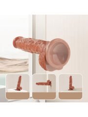 Censan Su Fışkırtma Fonksiyonlu Gerçekçi Vantuzlu Melez Dildo