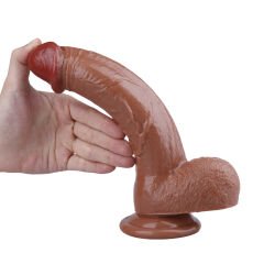 Censan 23CM Kahverengi Gerçekçi Dildo Penis