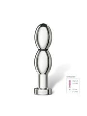 Censan Mystim O(h!)-thello Çelik Anal ve Vajinal Elektirikli Dildo