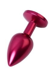 Metal Anal Tıkaç, Metal, kırmızı, siyah kristalli, 7,2 cm, Ø2,8 cm, 50 g