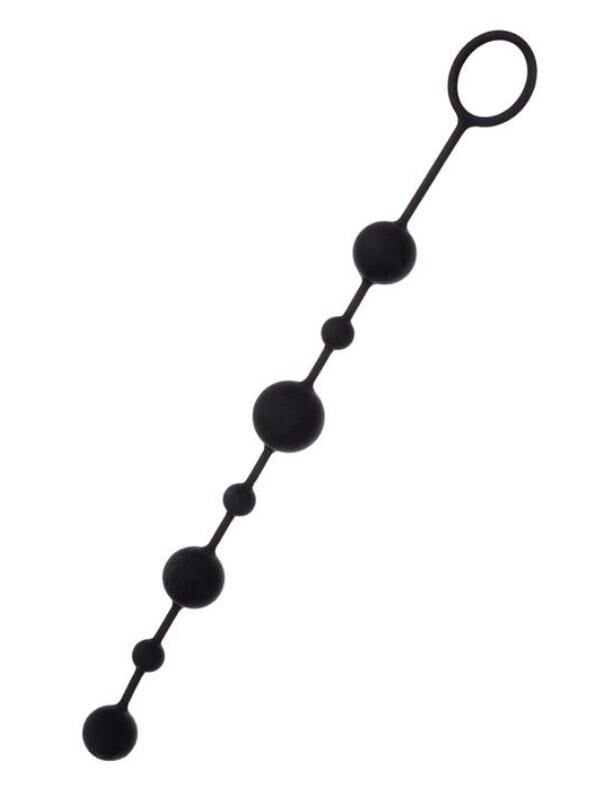 CENSAN Coron Anal Boncuk Silikon Siyah 35,9cm