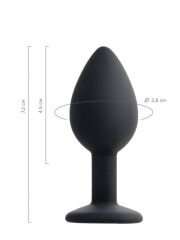 Censan POPO Norma Anal Plug silikon siyah 7,2 cm 25 gr