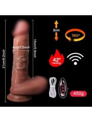 Censan Ultra Realistik Isıtma İleri Geri ve Dönme Fonksiyonlu Gerçekçi Vibratör