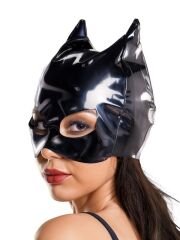 Censan Glossy ANN Deri Kedi Maskesi siyah
