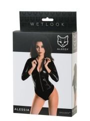 Censan Glossy Alessia Bodysuit Siyah M